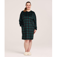 Denver Hayes Women's Brushed Micro Plush Henley Nightshirt