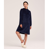 Denver Hayes Velour Plush Hooded Night Shirt