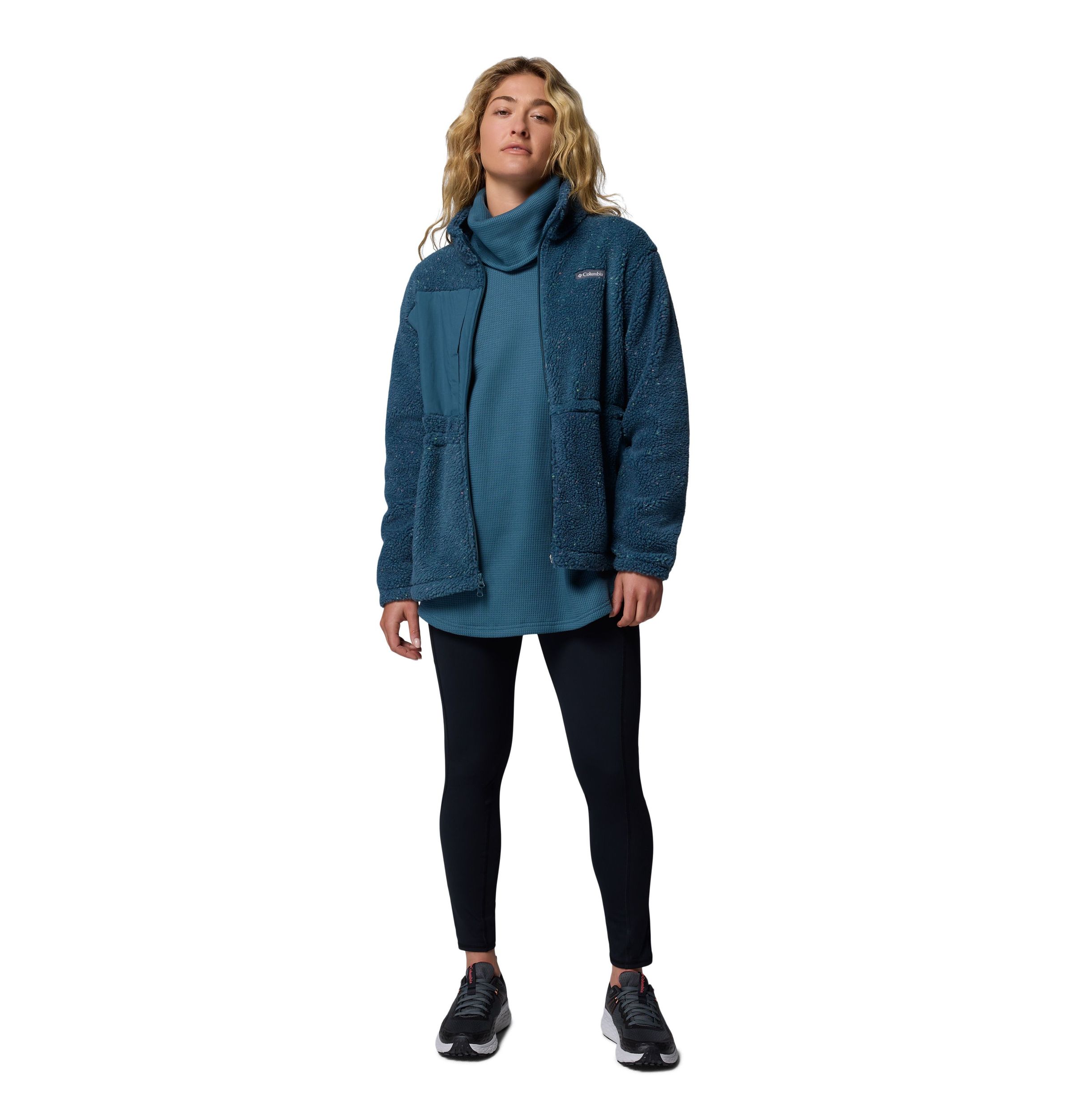 Veste en molleton à glissière pleine longueur pour femmes, Columbia