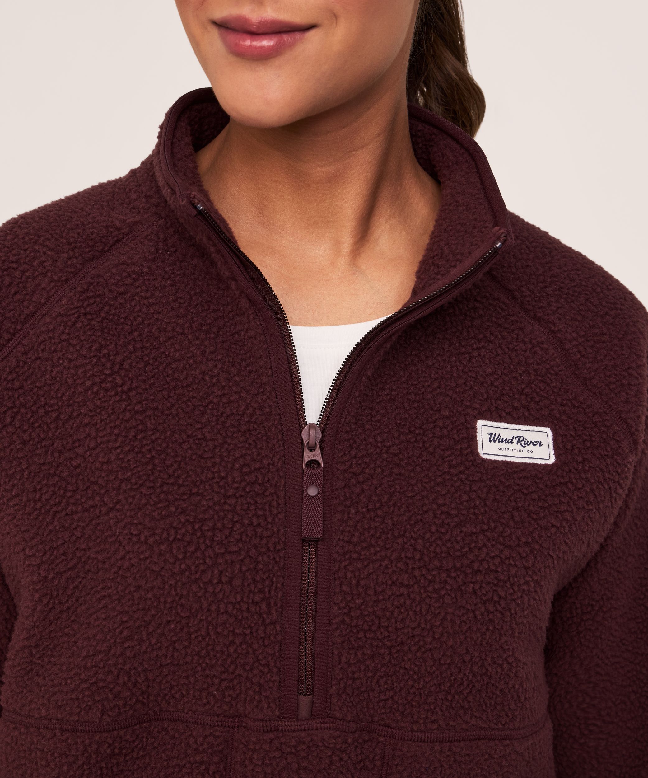 Chandail en sherpa à demi-glissière et avec T-Max pour femmes, WindRiver
