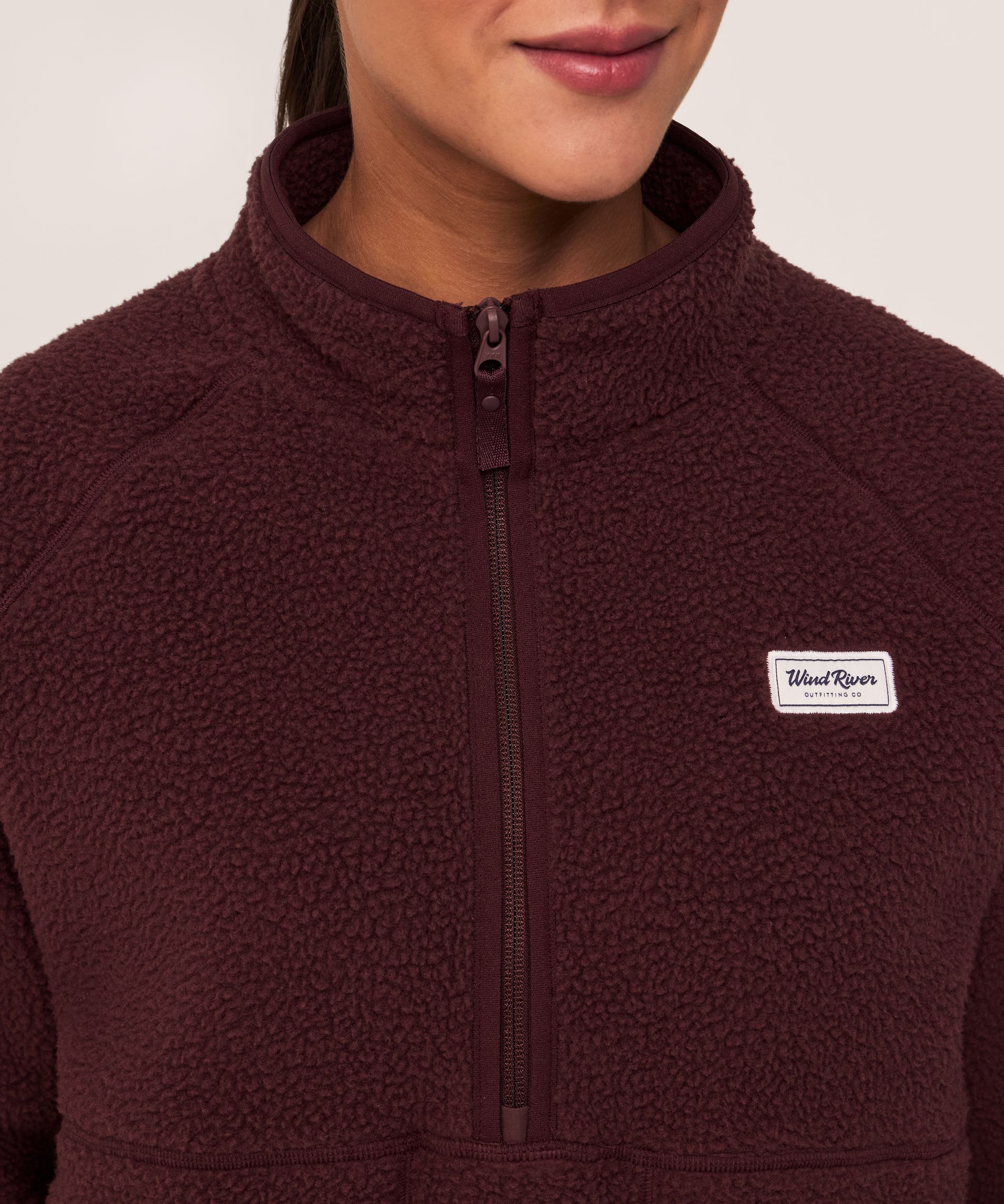 Chandail en sherpa à demi-glissière et avec T-Max pour femmes, WindRiver