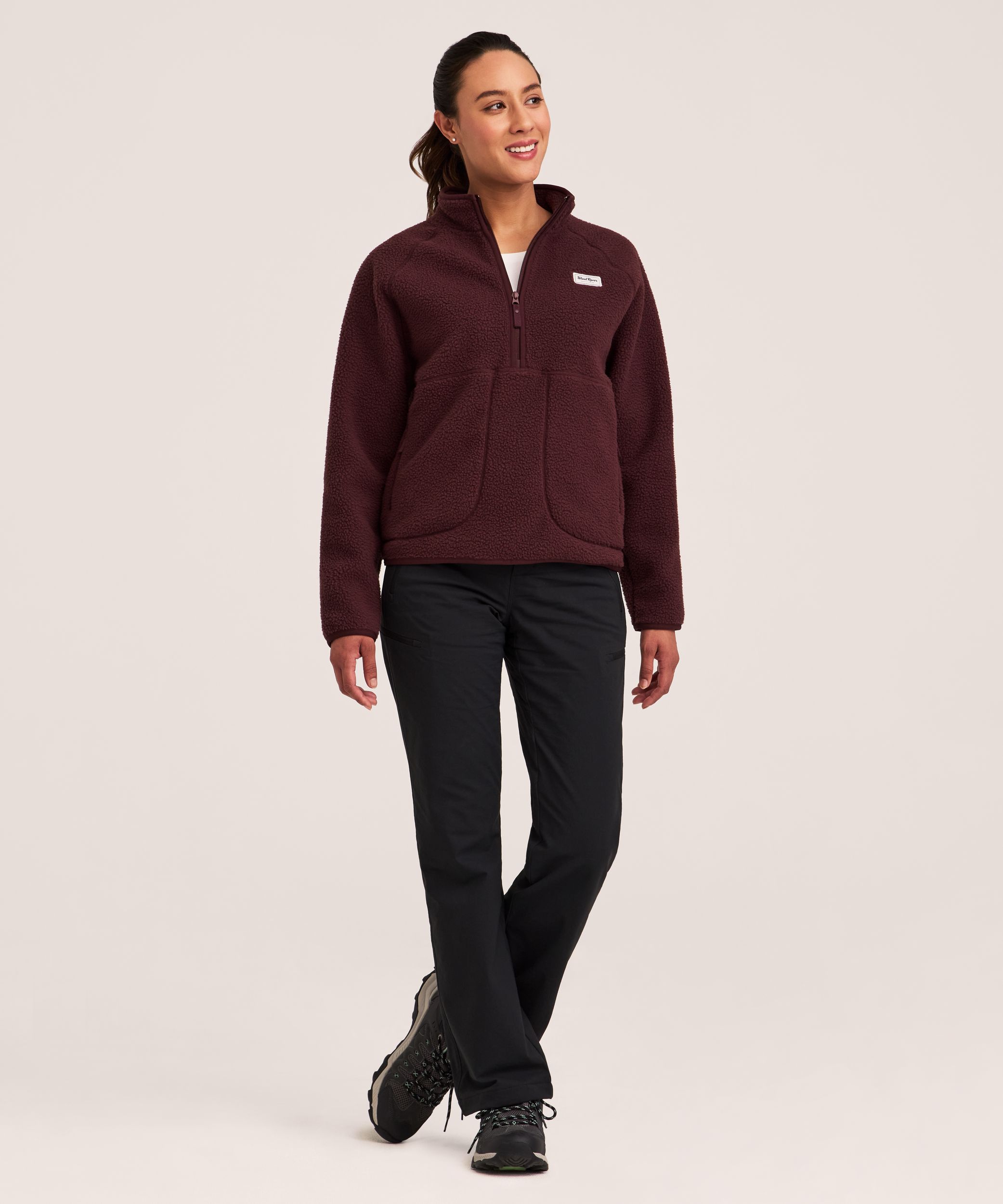 Chandail en sherpa à demi-glissière et avec T-Max pour femmes, WindRiver