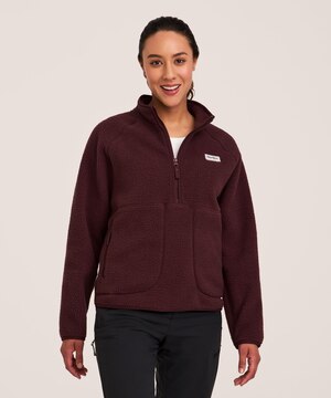 Chandail en sherpa à demi-glissière et avec T-Max pour femmes, WindRiver