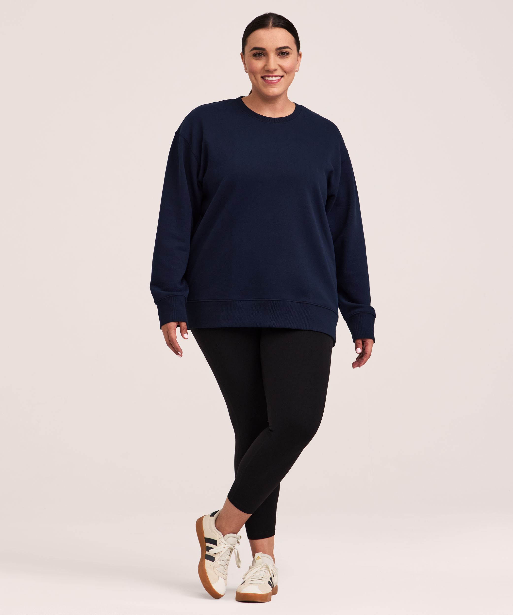 Chandail en molleton d'épaisseur moyenne à encolure ras du cou pour femmes, Shambhala