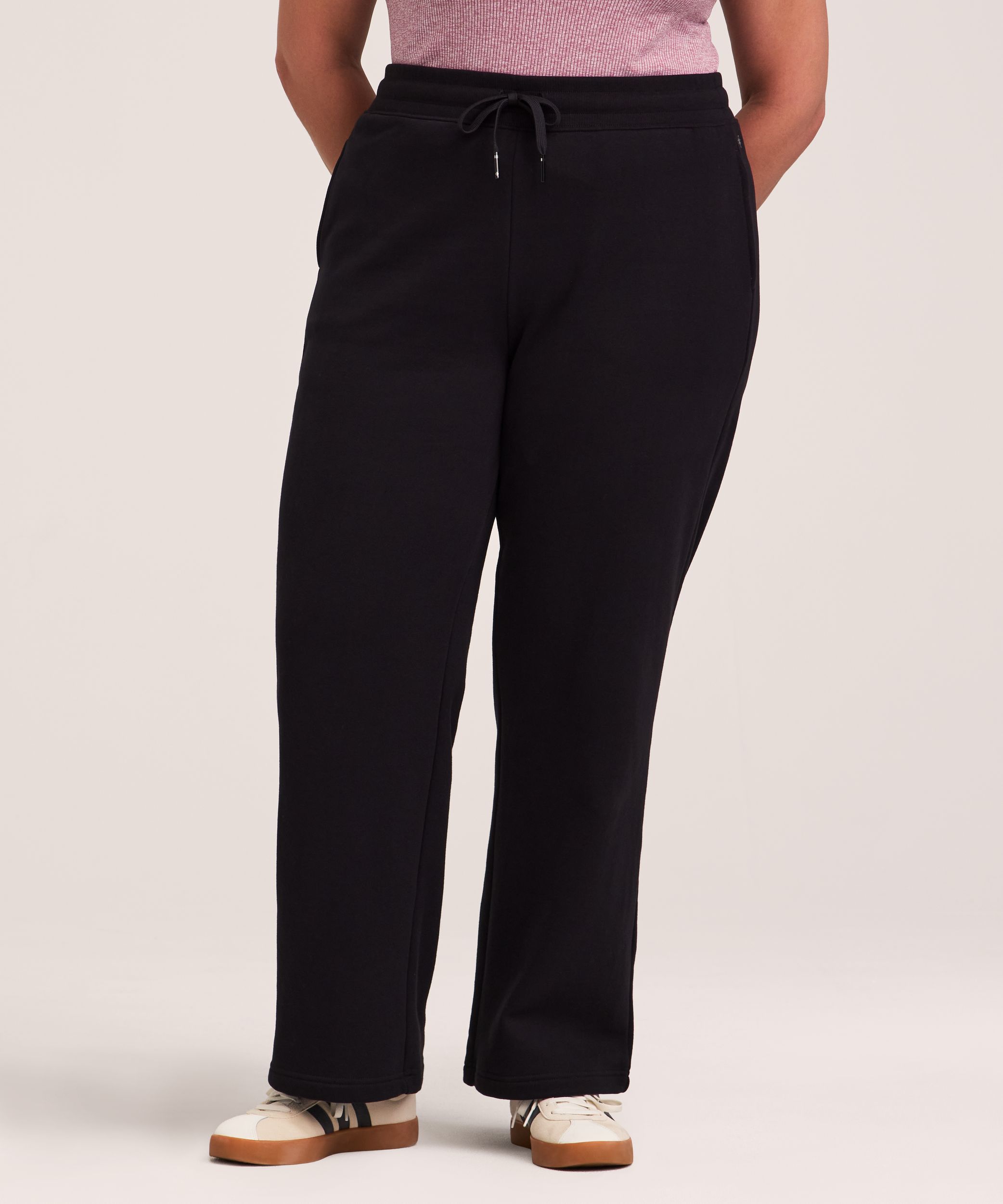 Pantalon droit en molleton d'épaisseur moyenne pour femmes, Shambhala