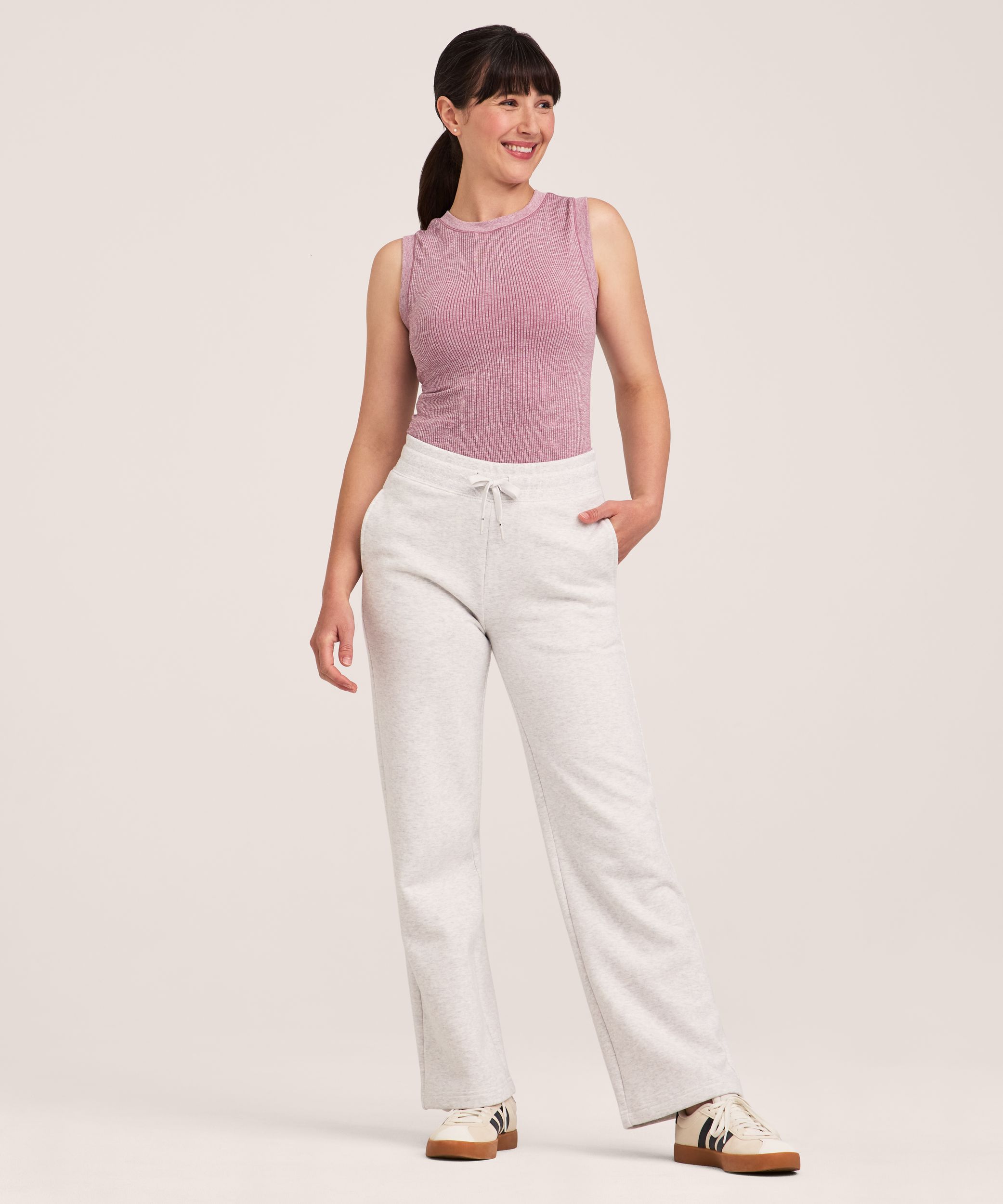 Pantalon droit en molleton d'épaisseur moyenne pour femmes, Shambhala