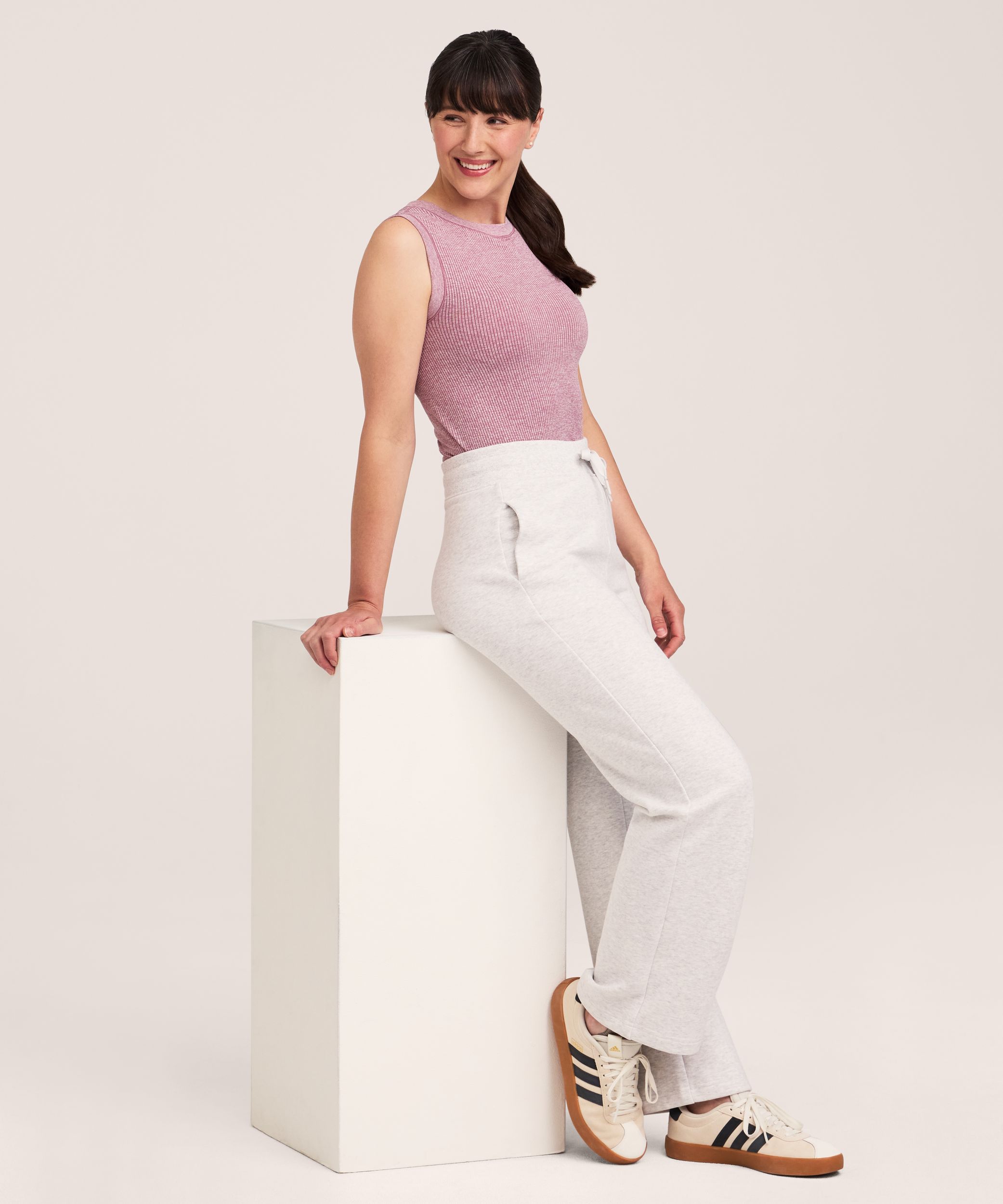 Pantalon droit en molleton d'épaisseur moyenne pour femmes, Shambhala