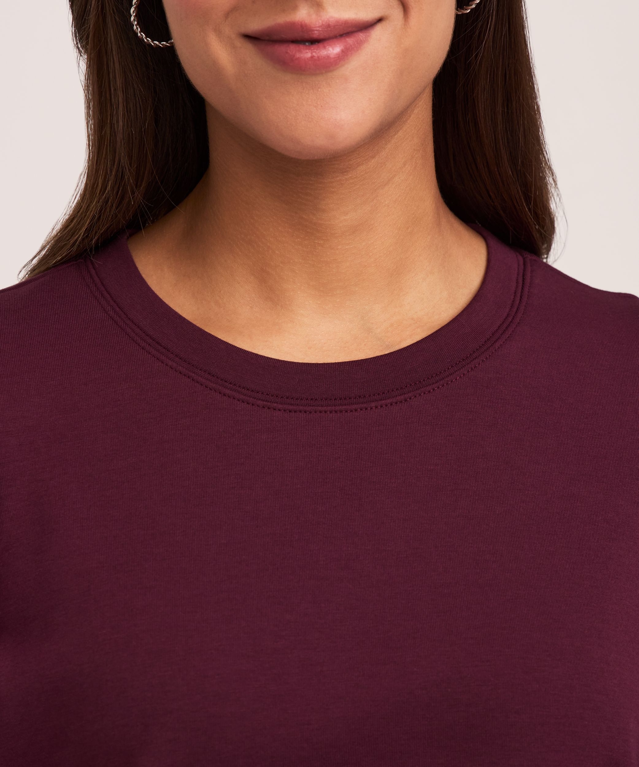 Denver Hayes Women's Puff Sleeve French Terry Popover Shirt