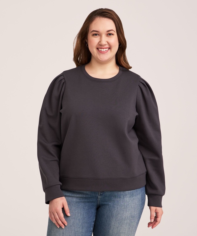 Chandail à enfiler en bouclette avec manches bouffantes pour femmes, Denver Hayes