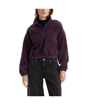 Levi's Women's Delta 1/4 Zip Sherpa Fleece Pullover