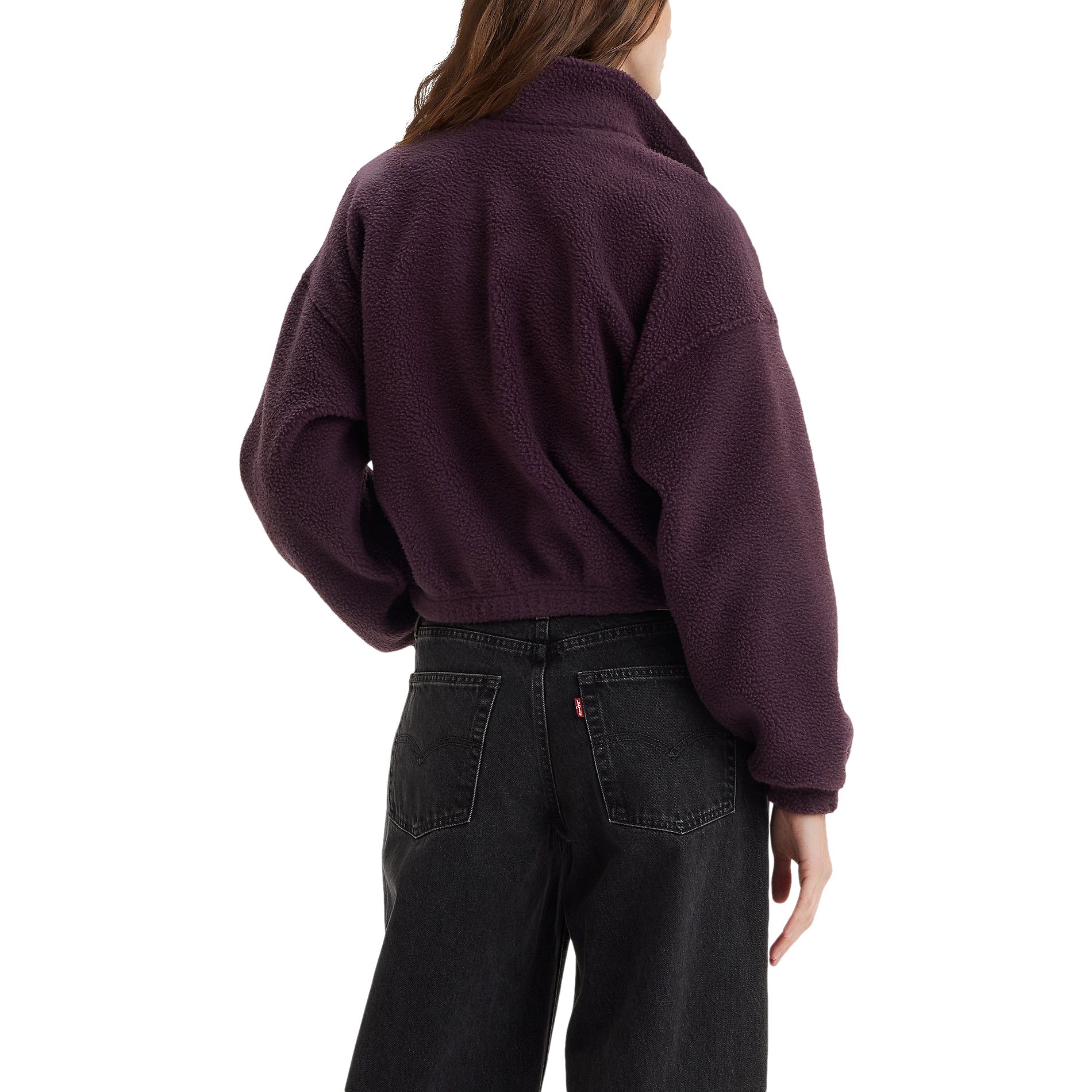 Levi's Women's Delta 1/4 Zip Sherpa Fleece Pullover