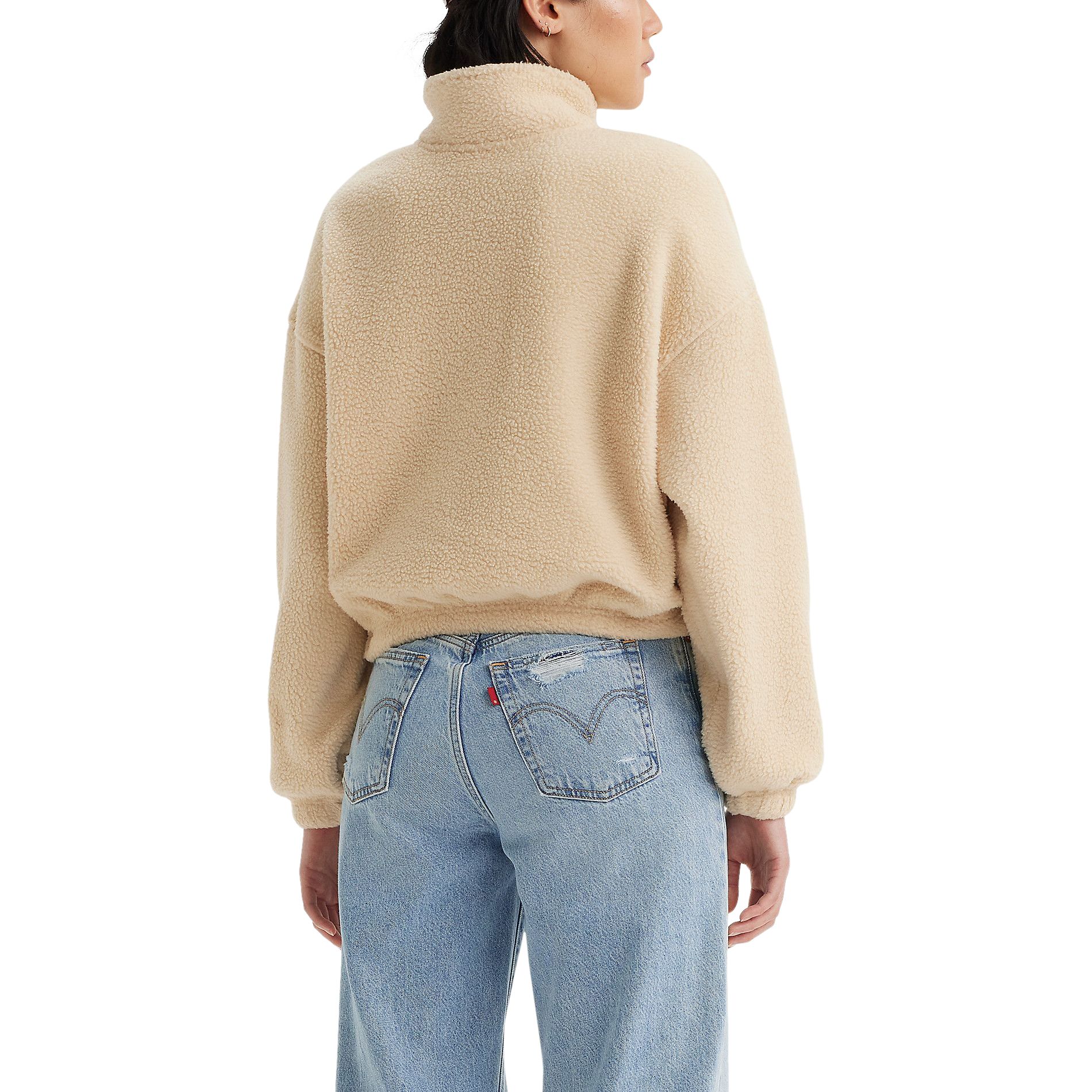 Levi's Women's Delta 1/4 Zip Sherpa Fleece Pullover