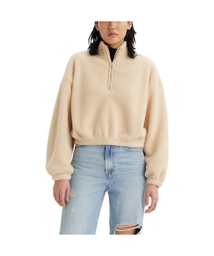 Chandail en molleton sherpa à glissière 1/4 pour femmes, Delta, Levi's