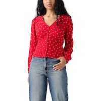 Levi's Women's Dolores Long Sleeve Blouse Front_Flat