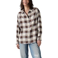 Levi's Women's Lucas Flannel Long Sleeve Shirt Front_Flat