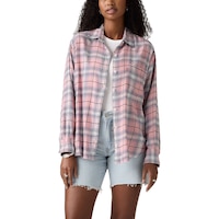 Levi's Women's Lucas Flannel Long Sleeve Shirt Front_Flat