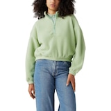 Levi's Women's Delta 1/4 Zip Sherpa Fleece Pullover Front_Flat