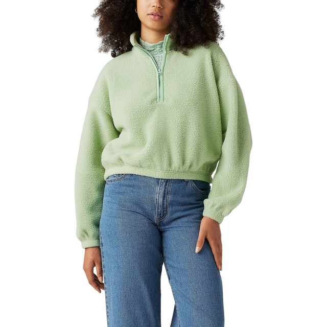 Levi's Women's Delta 1/4 Zip Sherpa Fleece Pullover
