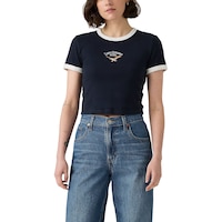 Levi's Women's Graphic Mini Ringer T-Shirt Front_Flat