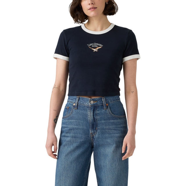Levi's Women's Graphic Mini Ringer T-Shirt