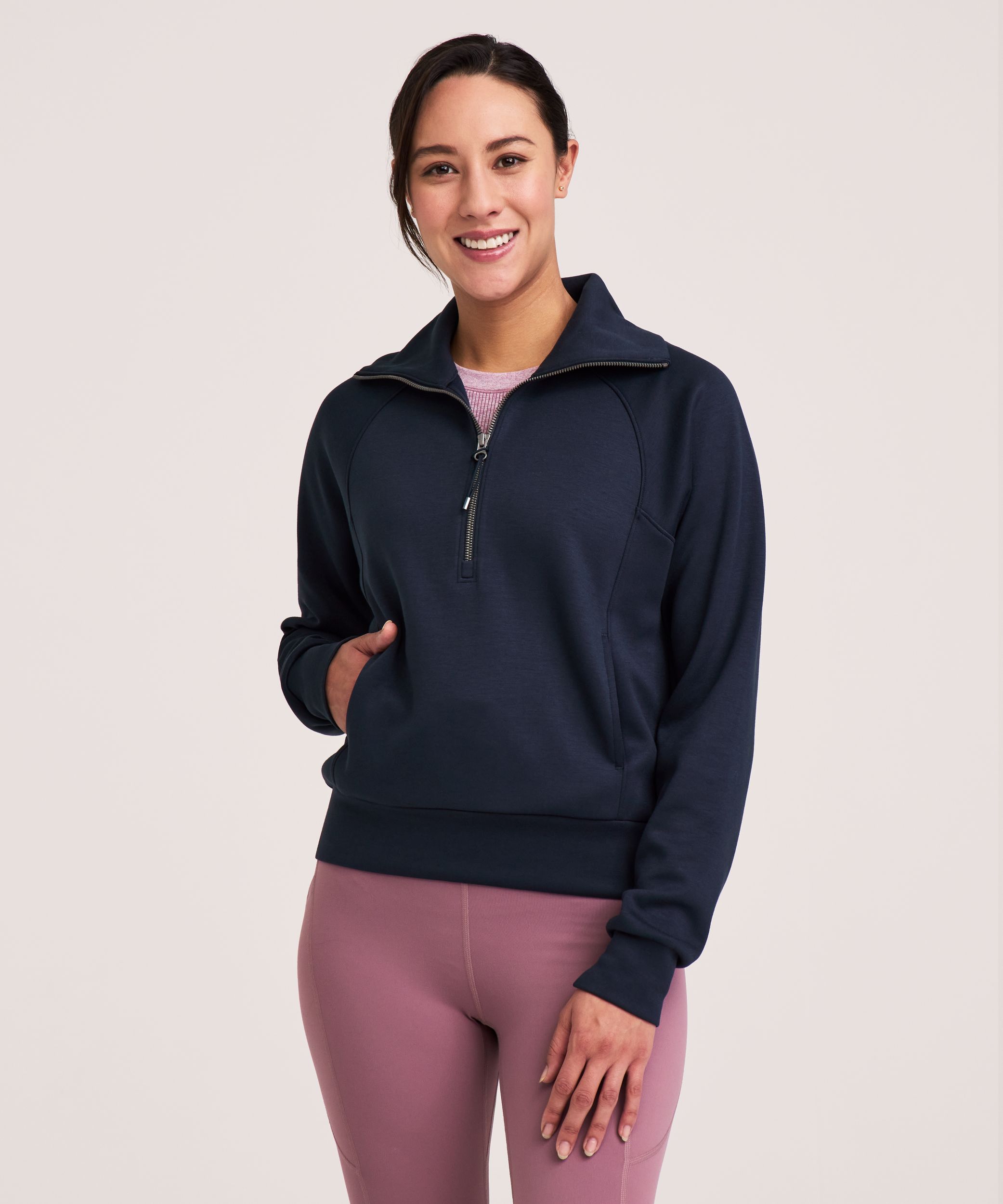 Chandail à enfiler à glissière 1/4 pour femmes, Shambhala