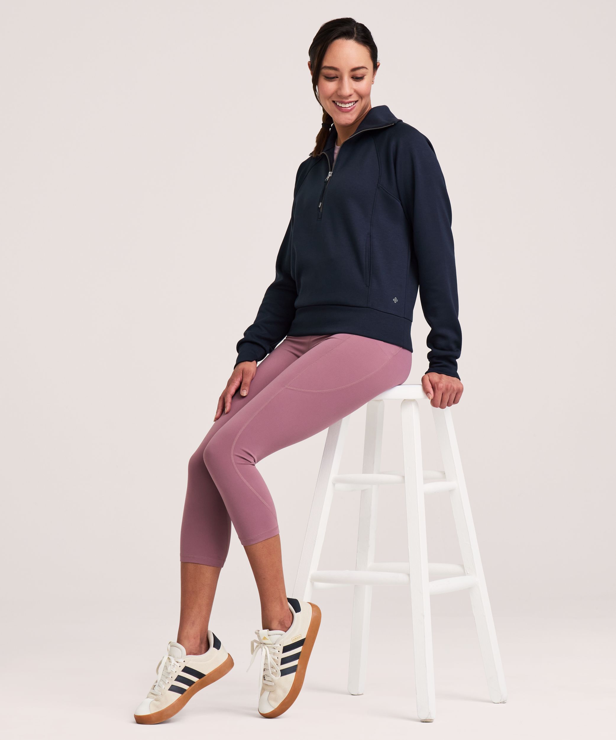 Chandail à enfiler à glissière 1/4 pour femmes, Shambhala