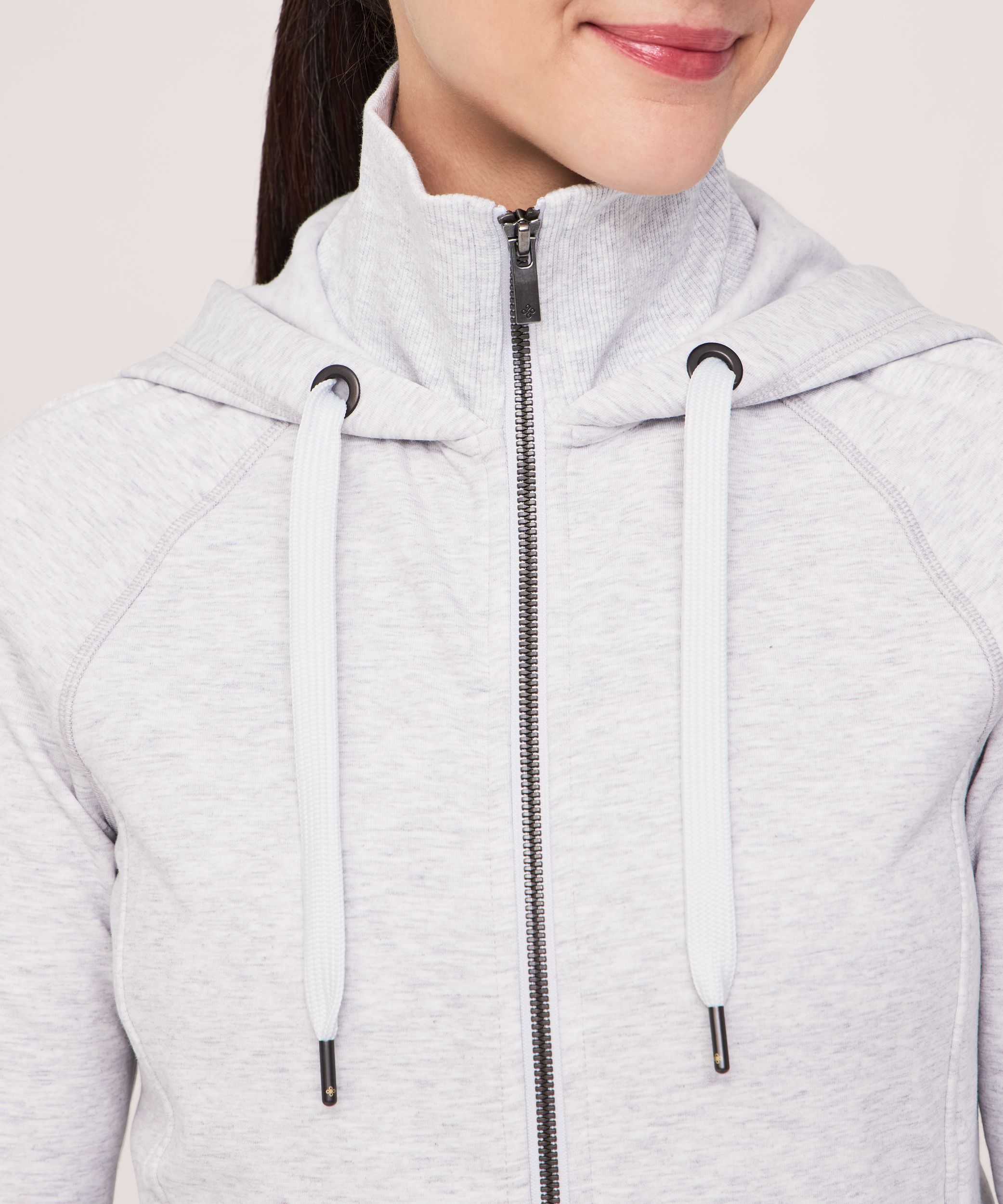 Chandail à capuche ajusté en molleton avec fermeture à glissière pour femmes, Shambhala