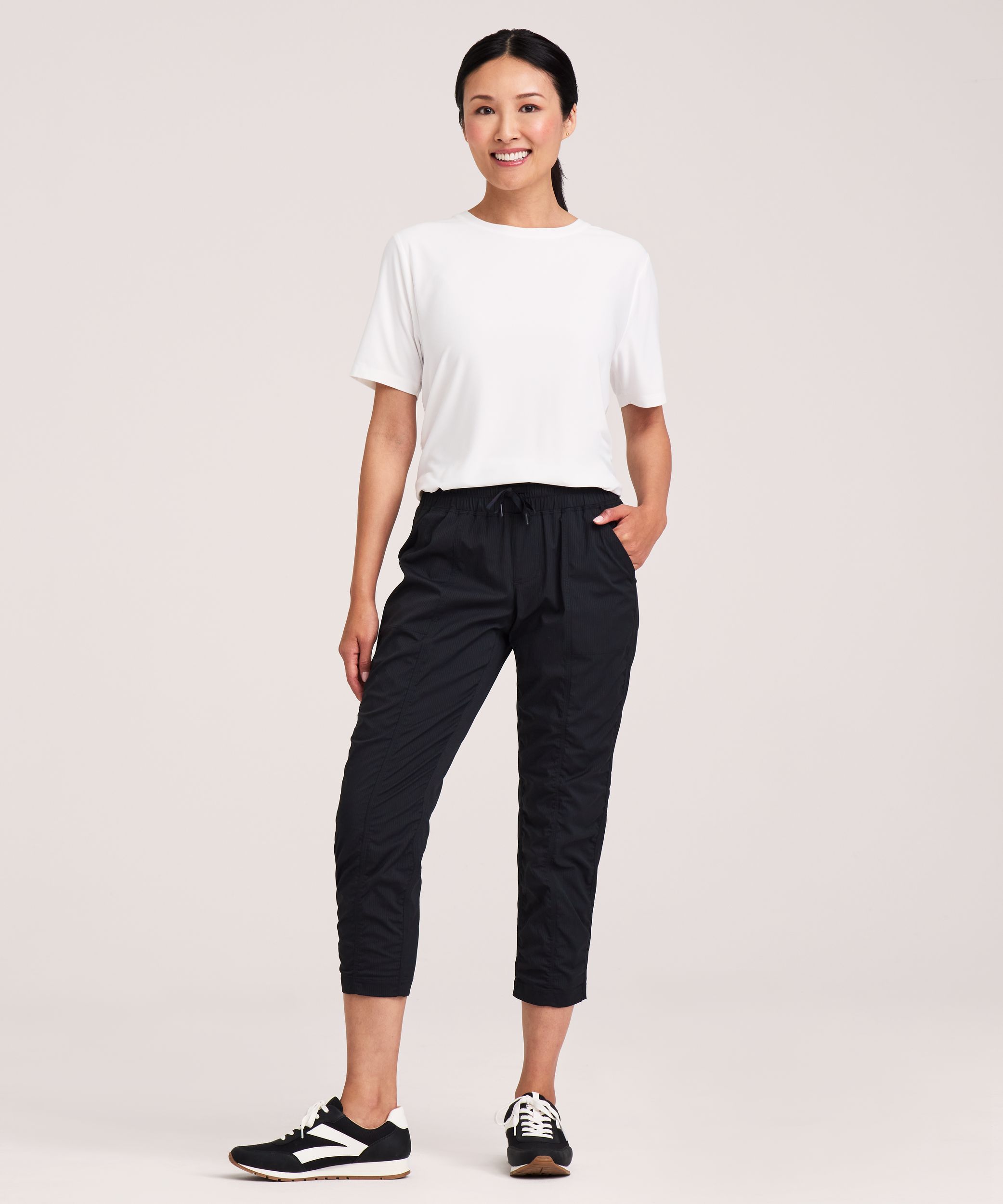 Shambhala Women's Live-In Ease Mid Rise Crop Pants