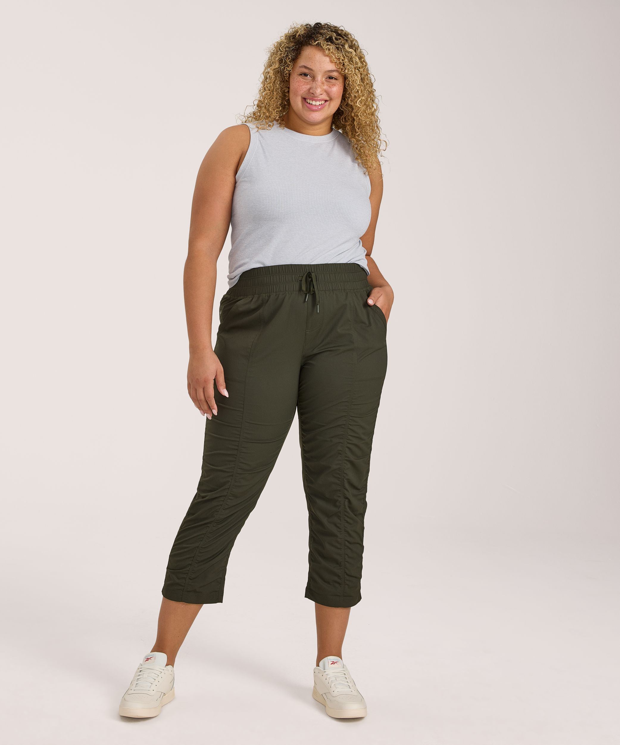 Shambhala Women's Live-In Ease Mid Rise Crop Pants