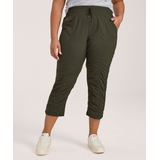 Shambhala Women's Live-In Ease Mid Rise Crop Pants Front_Flat