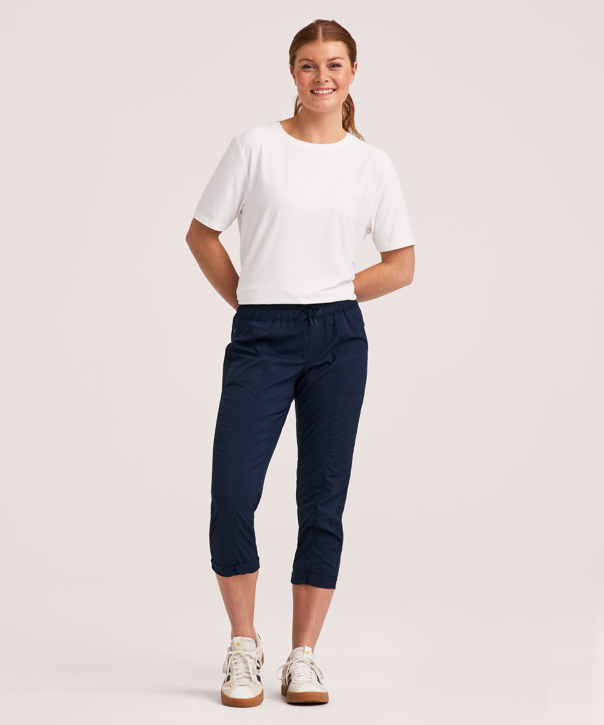 Shambhala Women's Live-In Ease Mid Rise Crop Pants