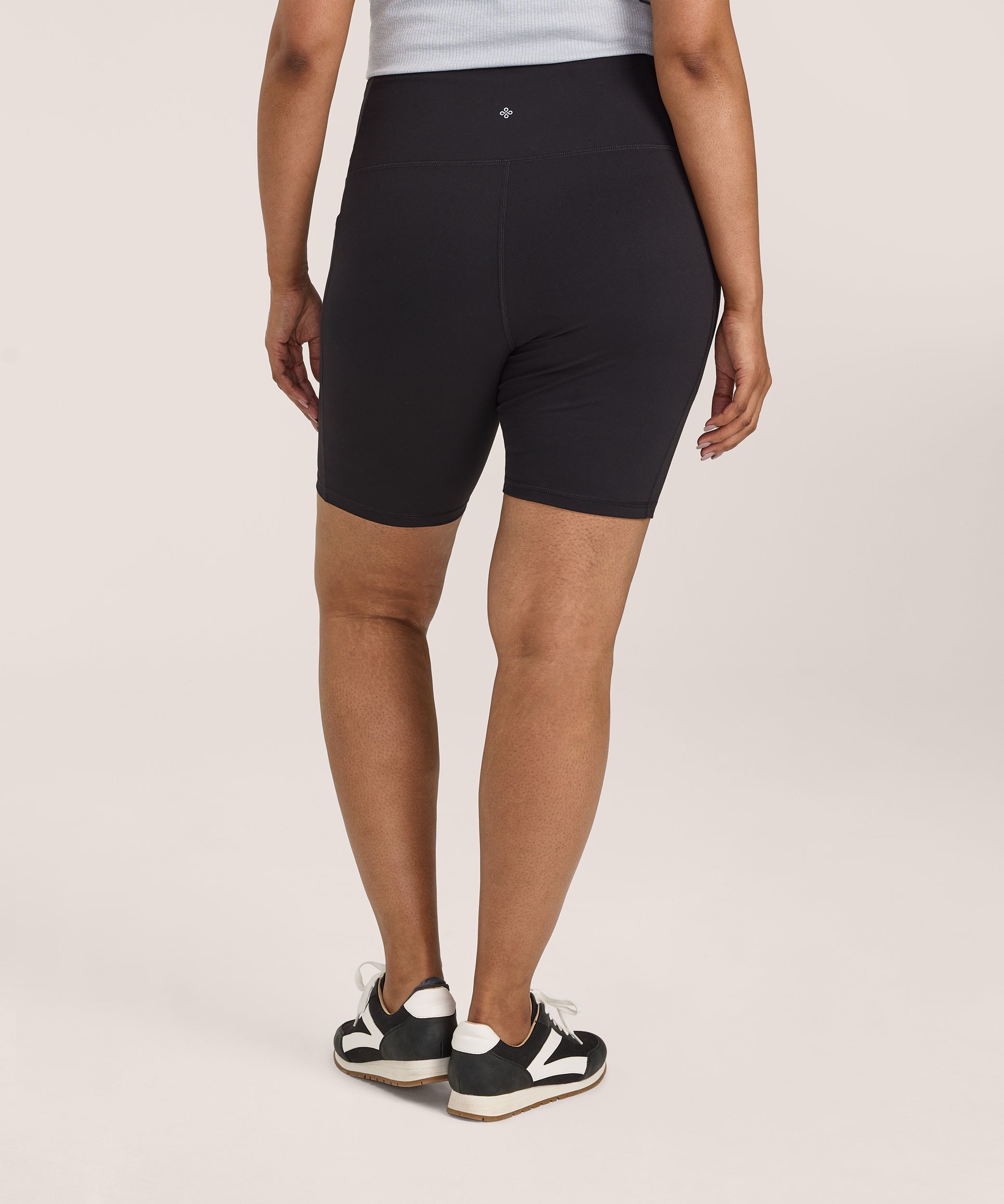 Shambhala Women's Live-In Comfort High Rise Bike Shorts with Pocket