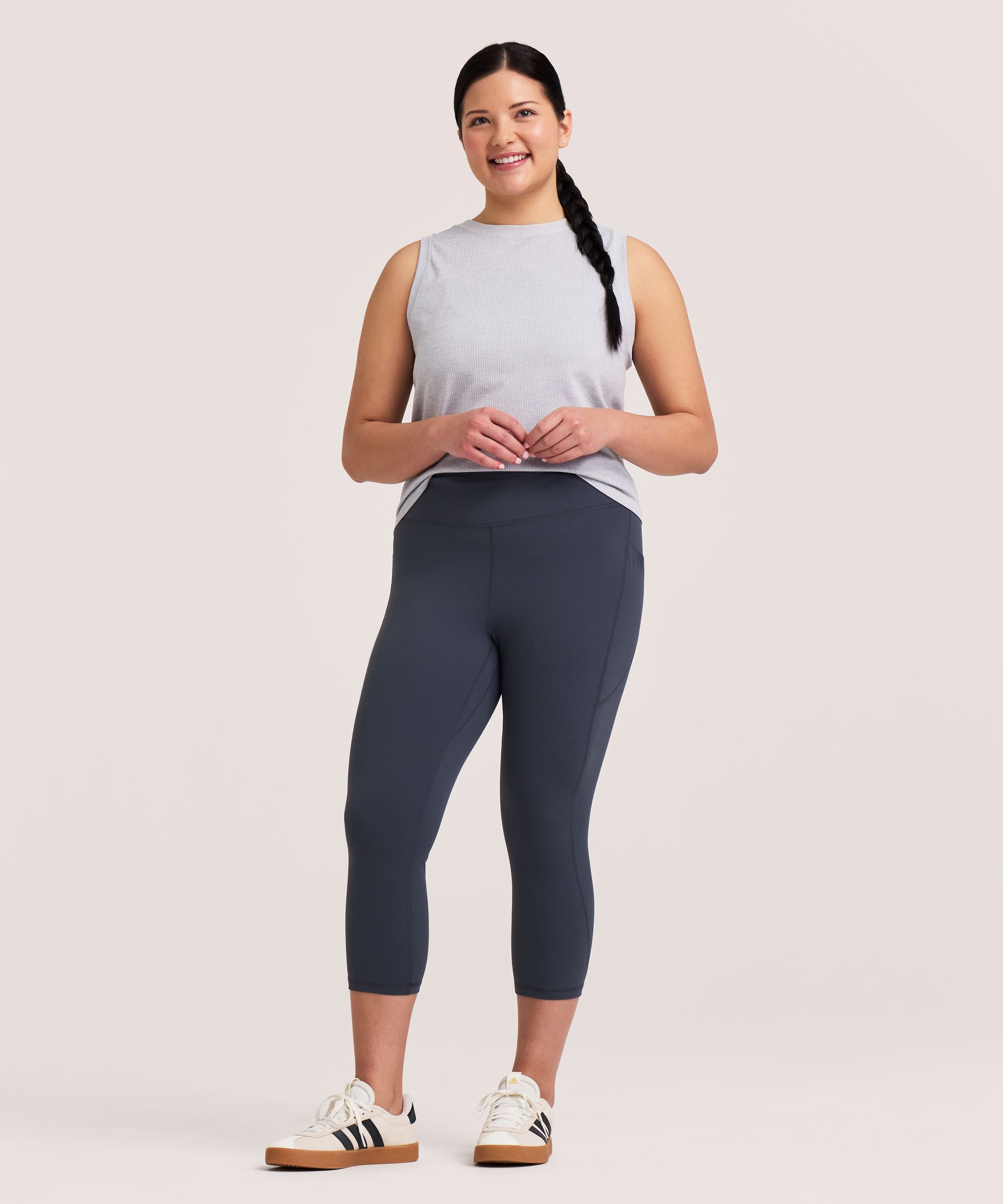 Legging court à taille haute avec poche pour femmes, Shambhala, Live-in Confort