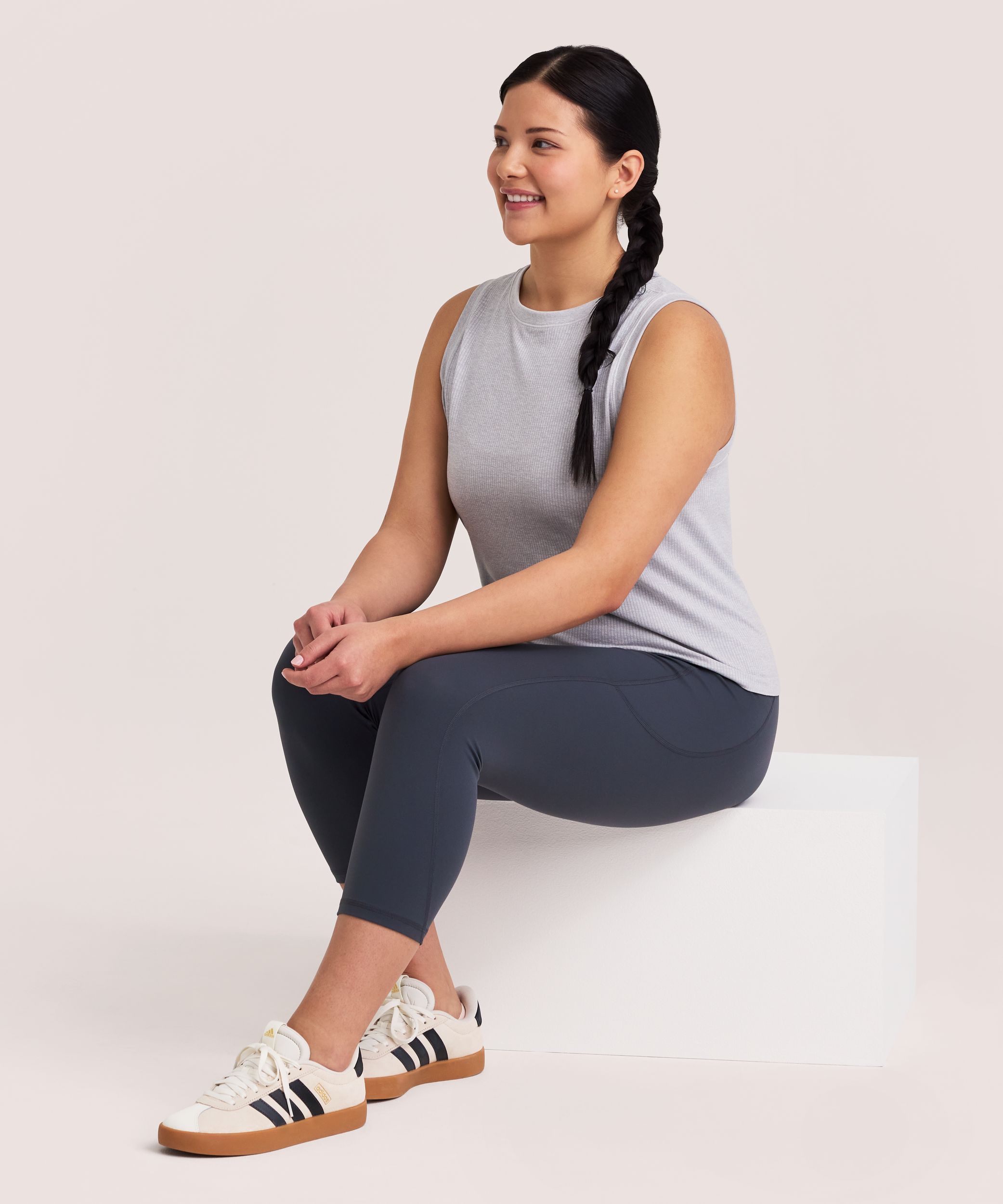 Legging court à taille haute avec poche pour femmes, Shambhala, Live-in Confort