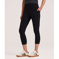 Legging court à taille haute avec poche pour femmes, Shambhala, Live-in Confort Front_Angled_Left