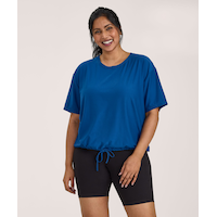 T-shirt à manches courtes et à devant noué pour femmes, Shambhala Front_Flat