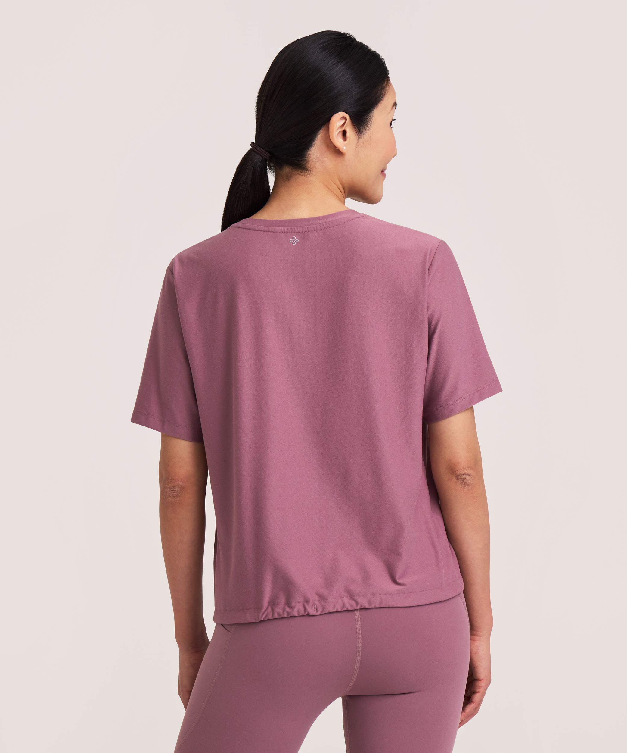 T-shirt à manches courtes et à devant noué pour femmes, Shambhala
