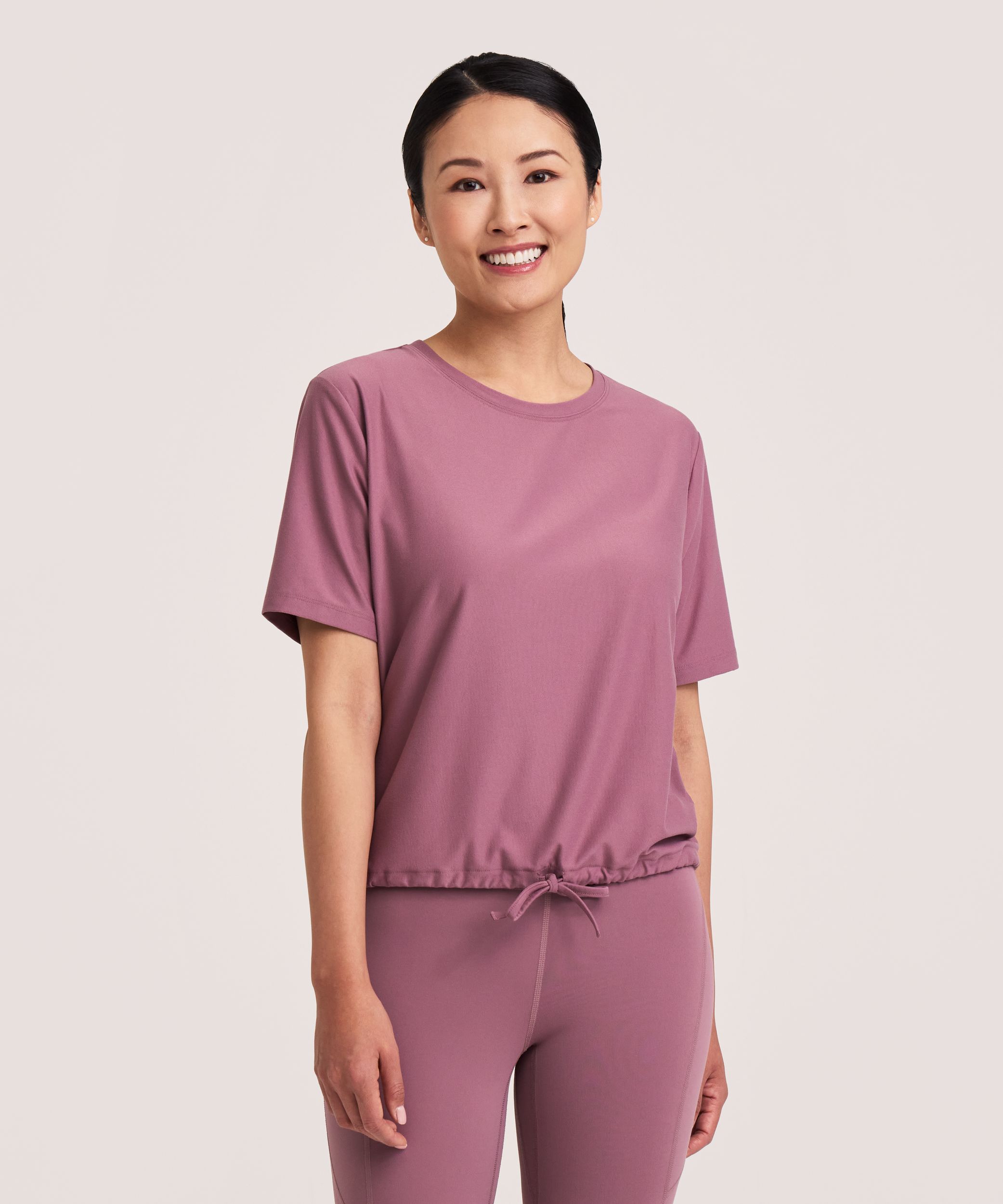 T-shirt à manches courtes et à devant noué pour femmes, Shambhala