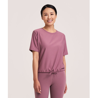 T-shirt à manches courtes et à devant noué pour femmes, Shambhala