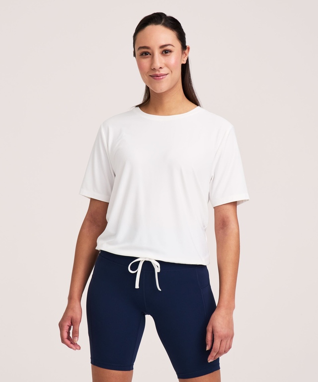 Shambhala Women's Short Sleeve Tie Front T-Shirt