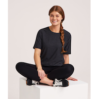 T-shirt à manches courtes et à devant noué pour femmes, Shambhala Front_Flat