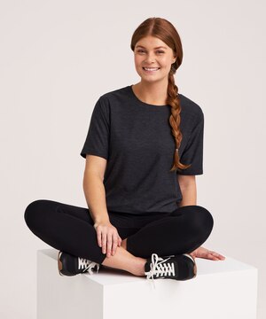 T-shirt à manches courtes et à devant noué pour femmes, Shambhala