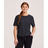 Shambhala Women's Short Sleeve Tie Front T-Shirt Front_Flat