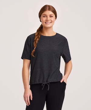Shambhala Women's Short Sleeve Tie Front T-Shirt