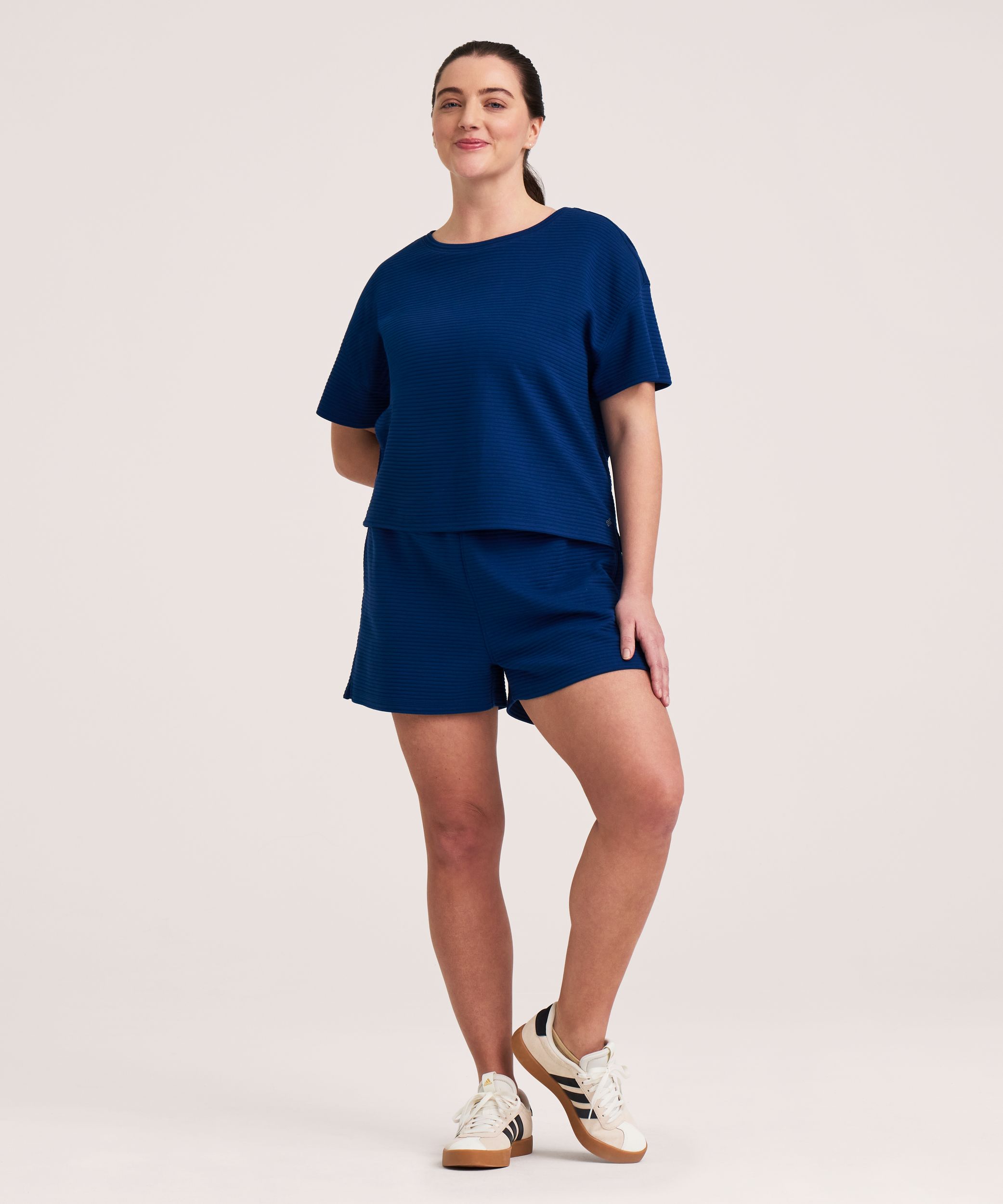 Chandail à encolure ras du cou en ottoman pour femmes, Shambhala