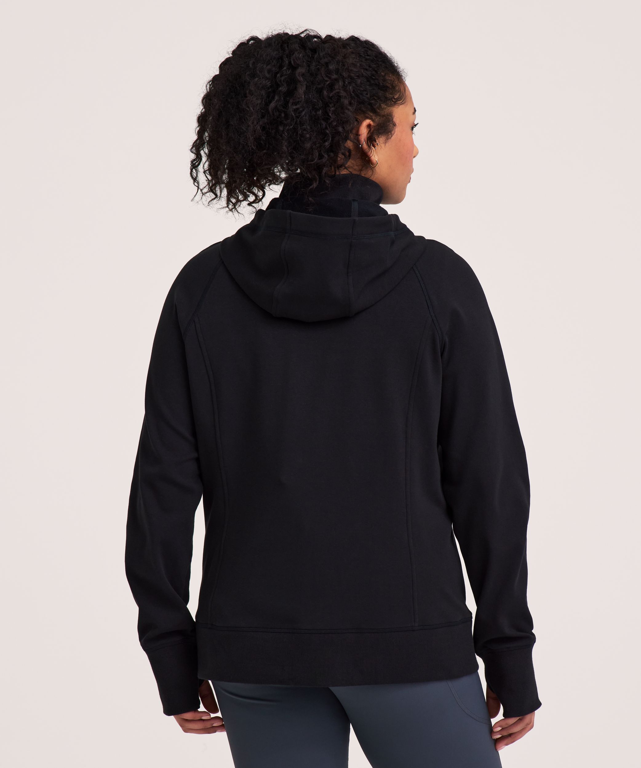 Chandail à capuche ajusté en molleton avec fermeture à glissière pour femmes, Shambhala