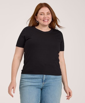 Denver Hayes Women's Short Sleeve Crew Rib T-Shirt