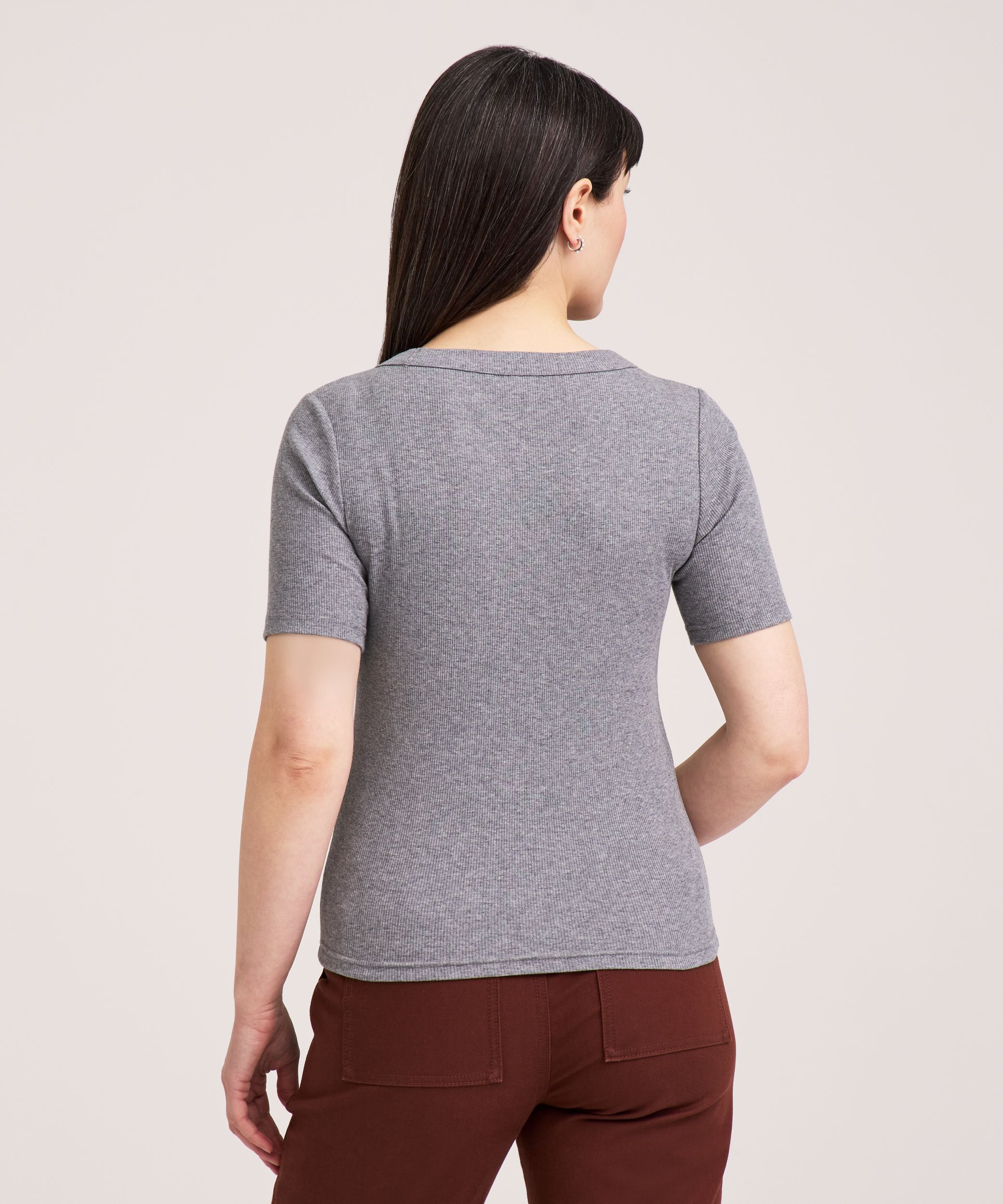T-shirt à col ras du cou et à manches courtes pour femmes, Denver Hayes