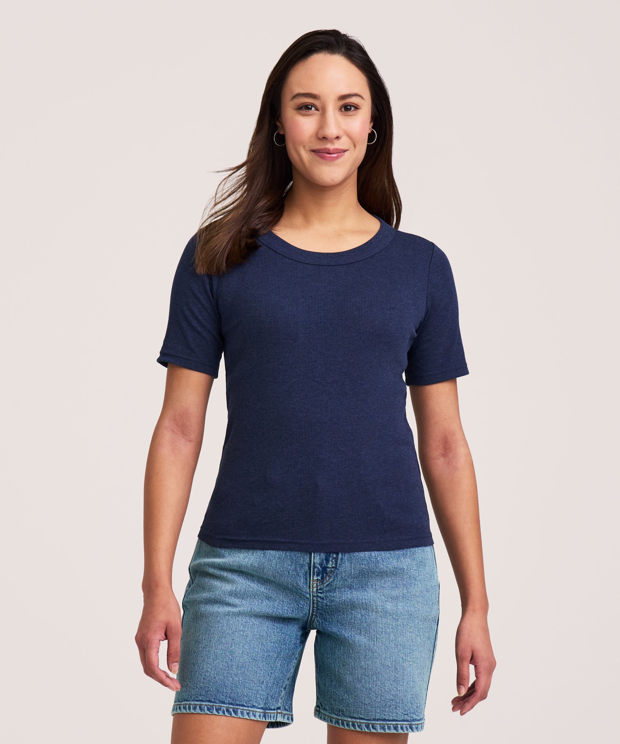 Denver Hayes Women's Short Sleeve Crew Rib T-Shirt