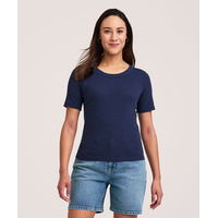 T-shirt à col ras du cou et à manches courtes pour femmes, Denver Hayes